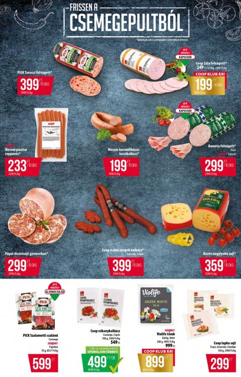 COOP Tisza akciós újság